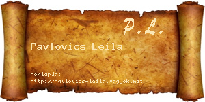 Pavlovics Leila névjegykártya